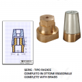 Ánodo de zinc ojival completo con latón hexagonal