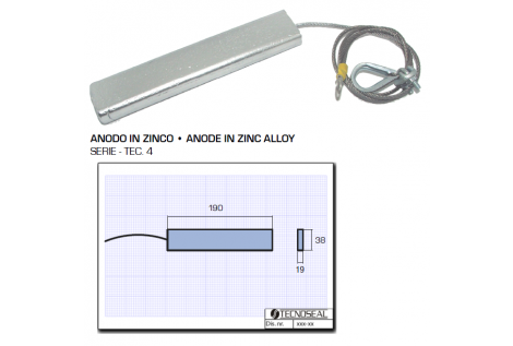 Ánodo suspendido de zinc serie Tecno