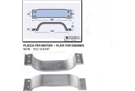 Placa para motores serie 150 de 200 CV