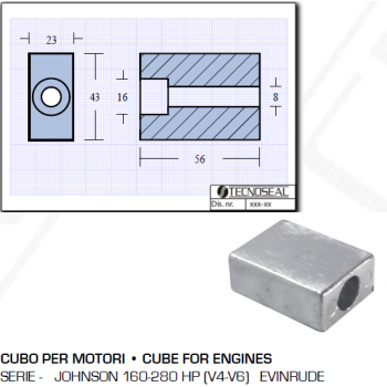 Cubo para Johnson Motors 160280 HP Evinrude