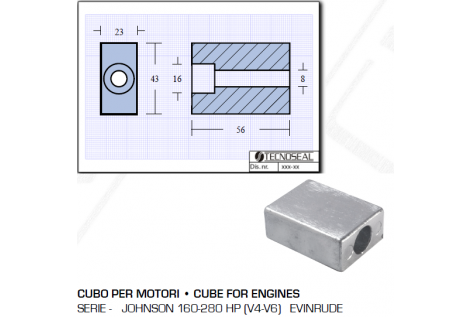 Cubo para Johnson Motors 160280 HP Evinrude