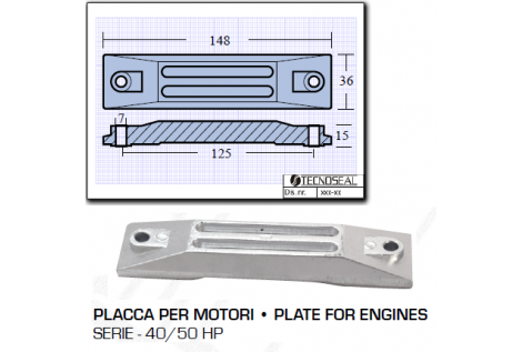 Placa para motores Honda 40 50 HP