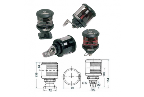 Luces de navegación para cascos de hasta 20 m DHR