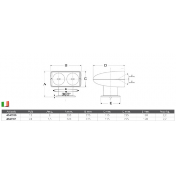 PROYECTOR 12V